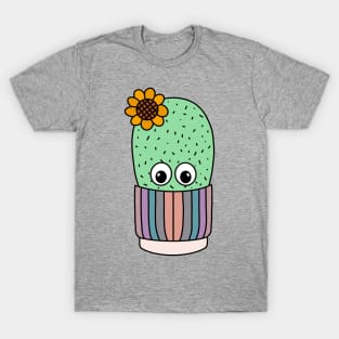 Cute Cactus Design #297: Pretty Cactus In Shabby Chic Pot T-Shirt